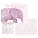 Goosewaddle® | Newborn Baby Blankets Toys Teethers Bibs & More Poppy Elephant Leaves Pink Newborn Receiving Blankets