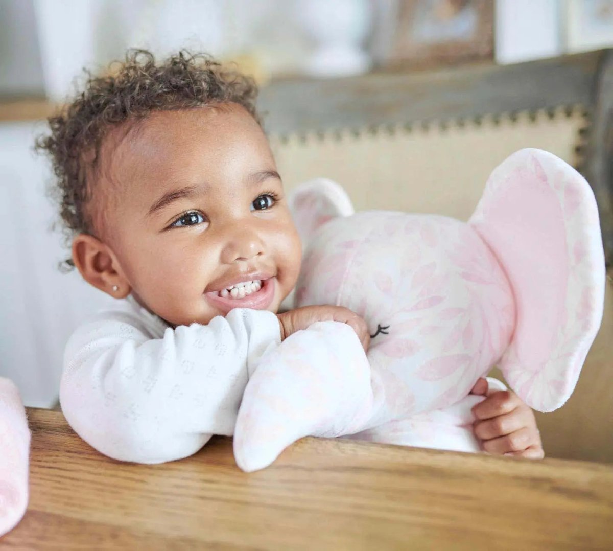 Goosewaddle® | Newborn Baby Blankets Toys Teethers Bibs & More Poppy Elephant Pink Plush Toy with Super Soft Fabric