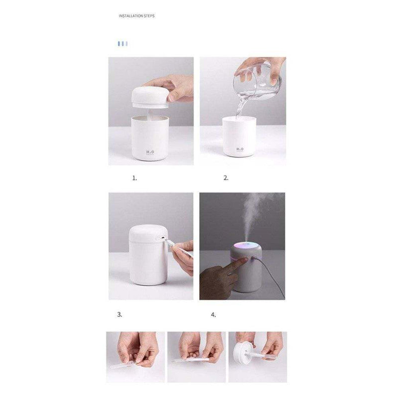 Portable Air Humidifier Aroma Essential Oil Diffuser for Car Home - Everetts Place: Online Boutique - Home & Garden