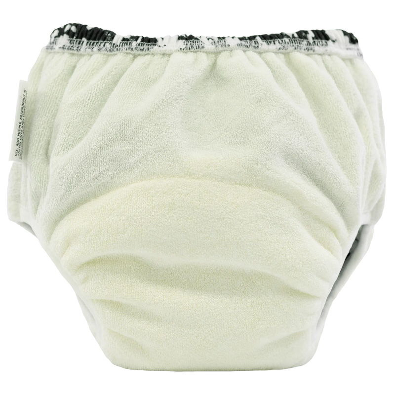 Training pants with bamboo layers and PUL, designed for potty training children aged 1-5 years.