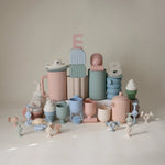 Mushie Pour And Play Bath Set Toy For Engaging Bath Time Fun - 