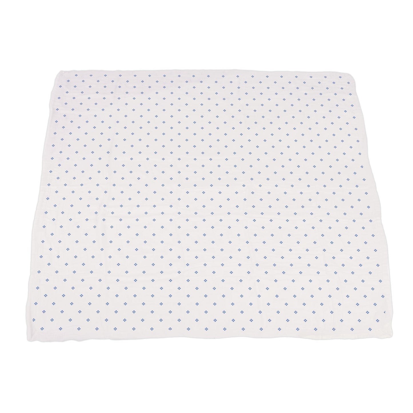 Powder Pink Bunnies and Periwinkle Diamond Polka Dot Bamboo Blanket 47 x 47 Inches Newcastle Classics