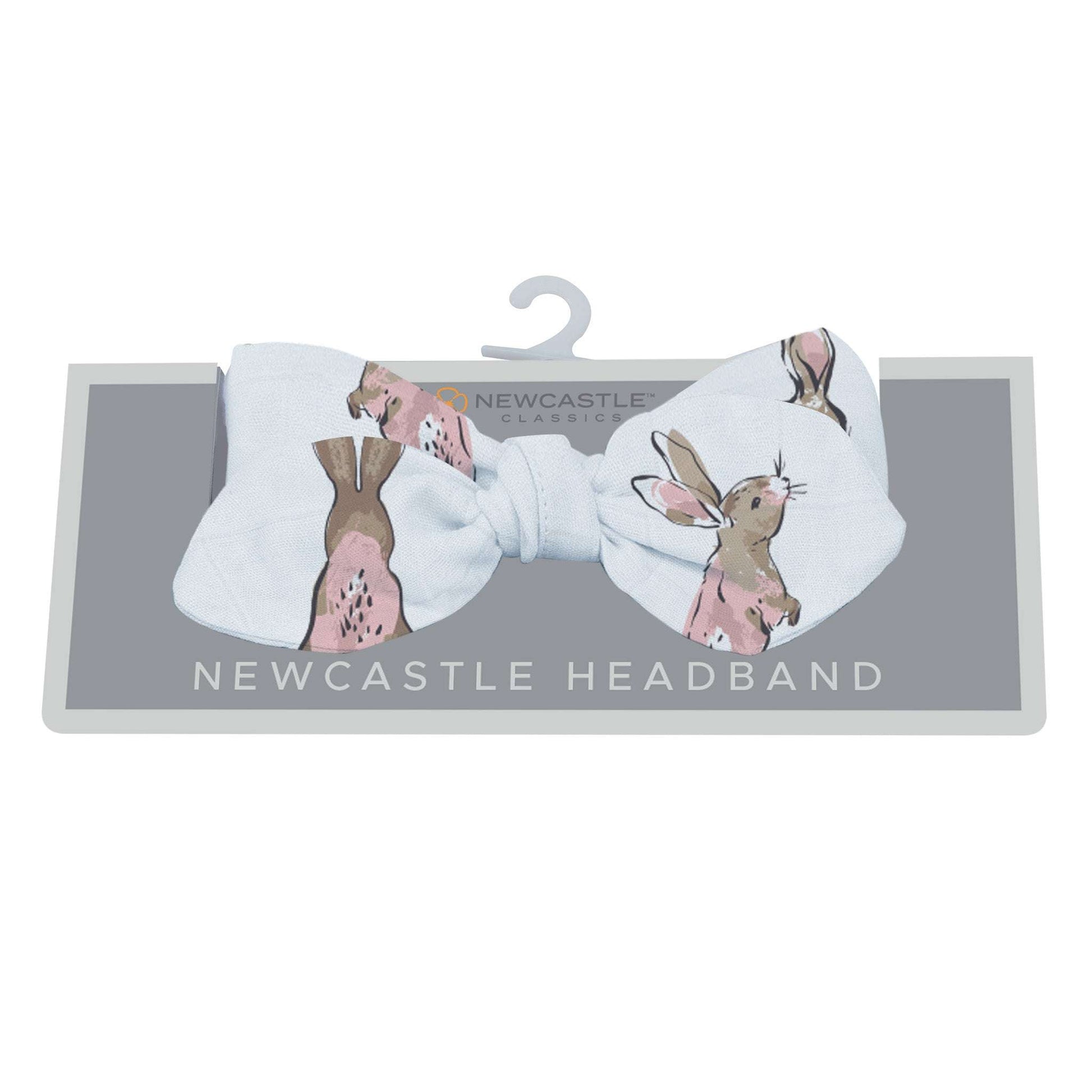 Powder Pink Bunnies Bamboo Headband Wildflowers Collection Newcastle Classics