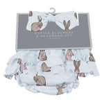 Newcastle Classics Bamboo Baby Bloomers and Headband Set with Ruffles for Infants 0 to 12 Months - Apparel & Accessories > Clothing > Baby & Toddler Clothing > Baby & Toddler Bottoms Bloomer/Headband Sets
