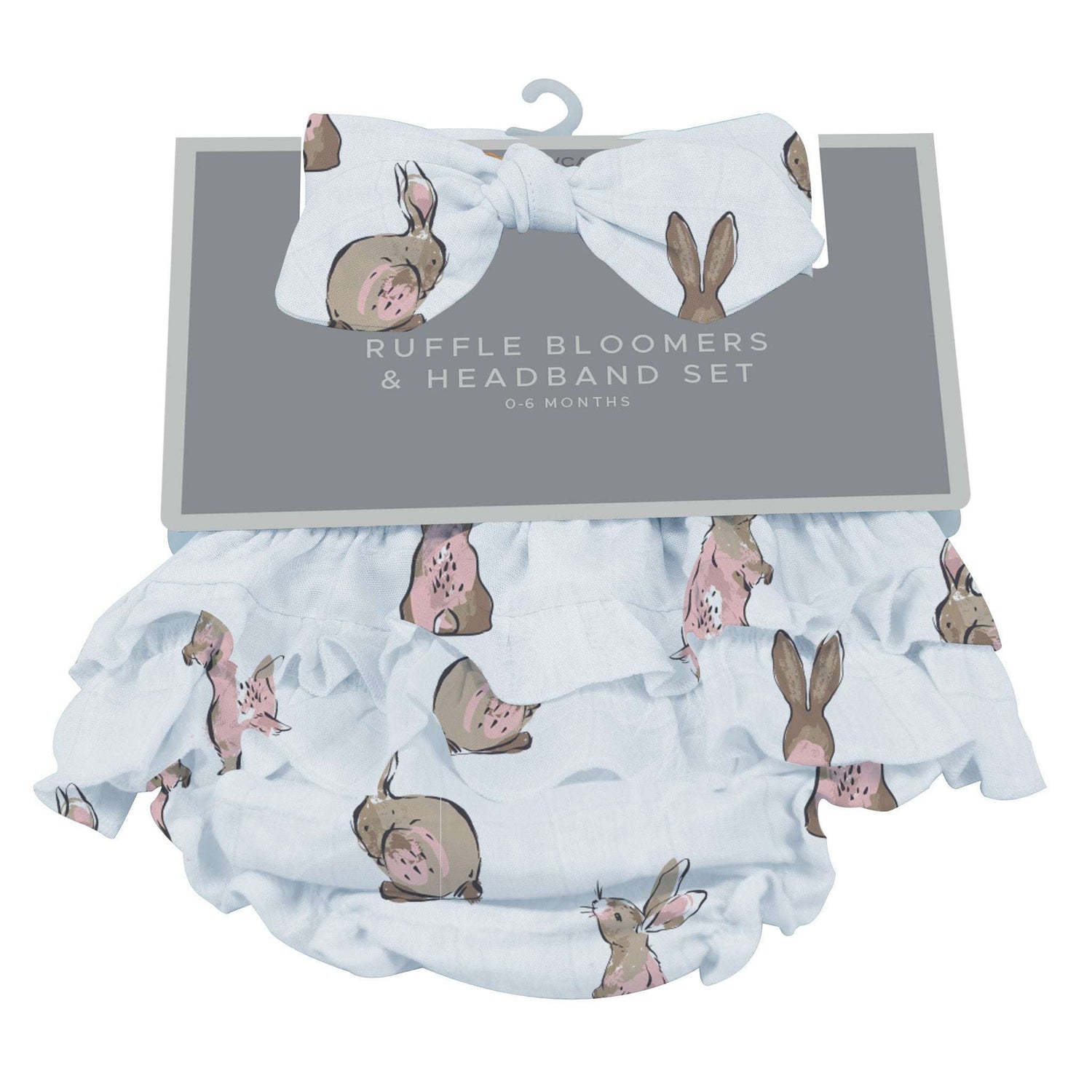 Newcastle Classics Bamboo Baby Bloomers and Headband Set with Ruffles for Infants 0 to 12 Months - Apparel & Accessories > Clothing > Baby & Toddler Clothing > Baby & Toddler Bottoms Bloomer/Headband Sets