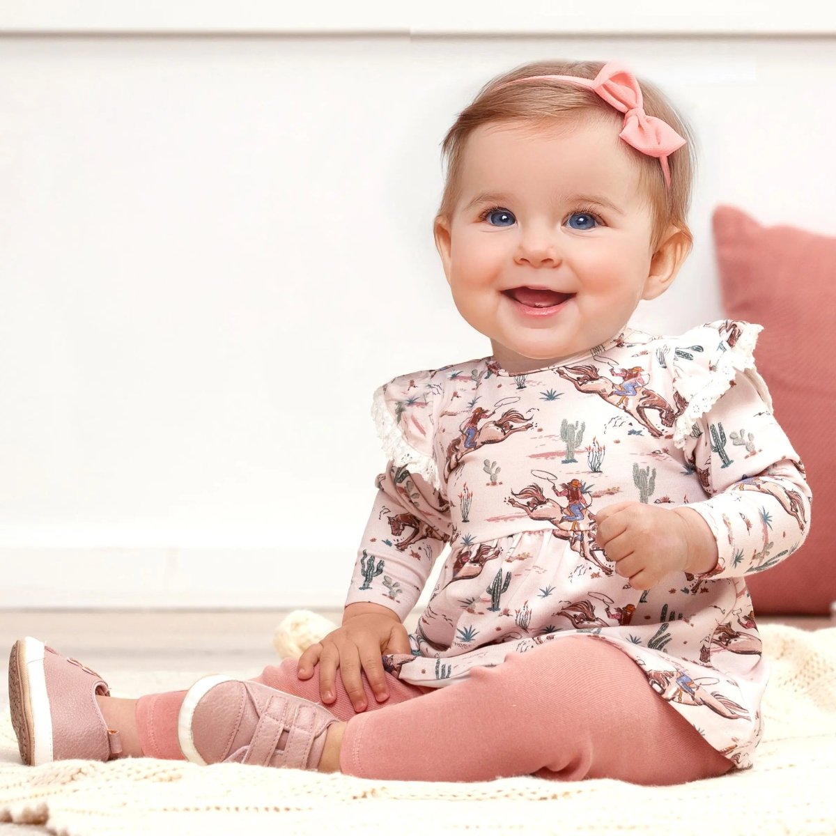 Tesa Babe Prairie Princess Baby Girl Western Bamboo Top Legging Set - Everetts Place Boutique - 