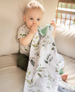 Honey Lemonade Premium Minky Baby Blanket with Eucalyptus Greenery Design for Infants - Baby & Toddler > Swaddling & Receiving Blankets > Receiving Blankets