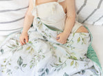 Honey Lemonade Premium Minky Baby Blanket with Eucalyptus Greenery Design for Infants - Baby & Toddler > Swaddling & Receiving Blankets > Receiving Blankets