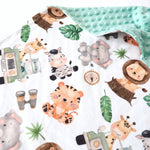 Honey Lemonade Premium Minky Blanket with Safari Design for Babies and Toddlers - Baby & Toddler > Swaddling & Receiving Blankets > Receiving Blankets