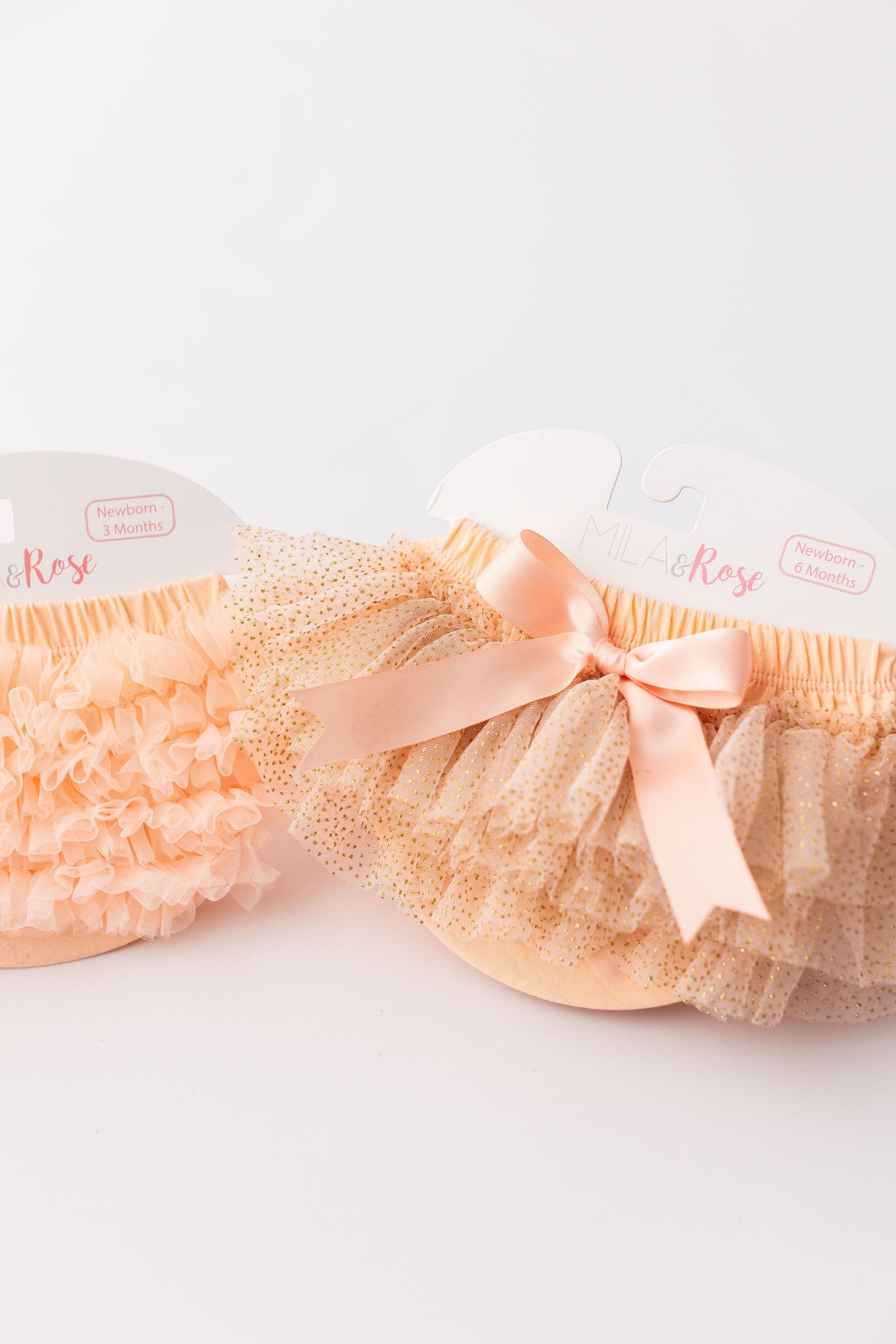 Mila & Rose ® Premium Baby Tutu Bloomer With Peach Gold Glitter For Newborn Photos Everetts Place