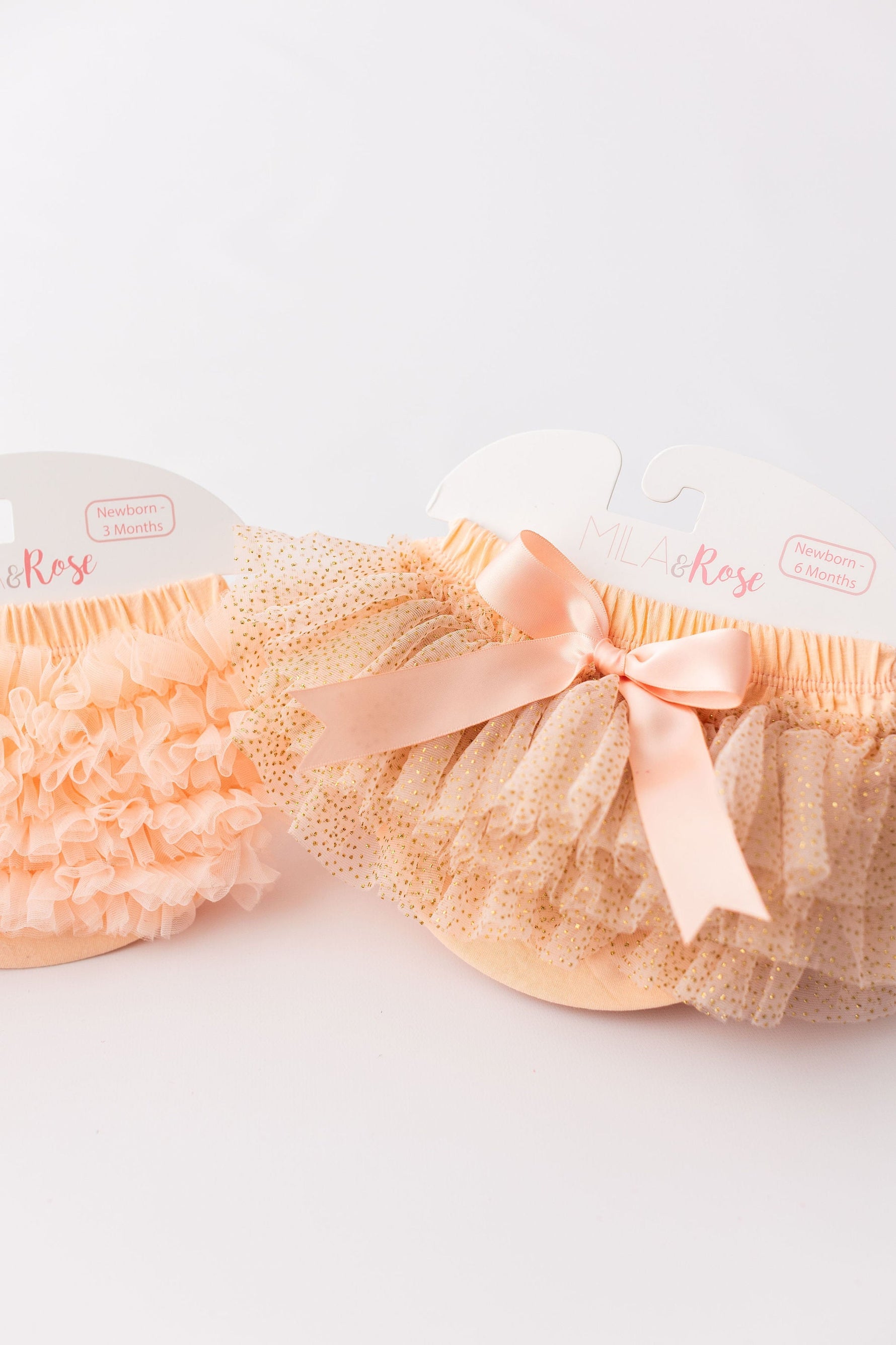 Mila & Rose ® Premium Baby Tutu Bloomer With Peach Gold Glitter For Newborn Photos Everetts Place