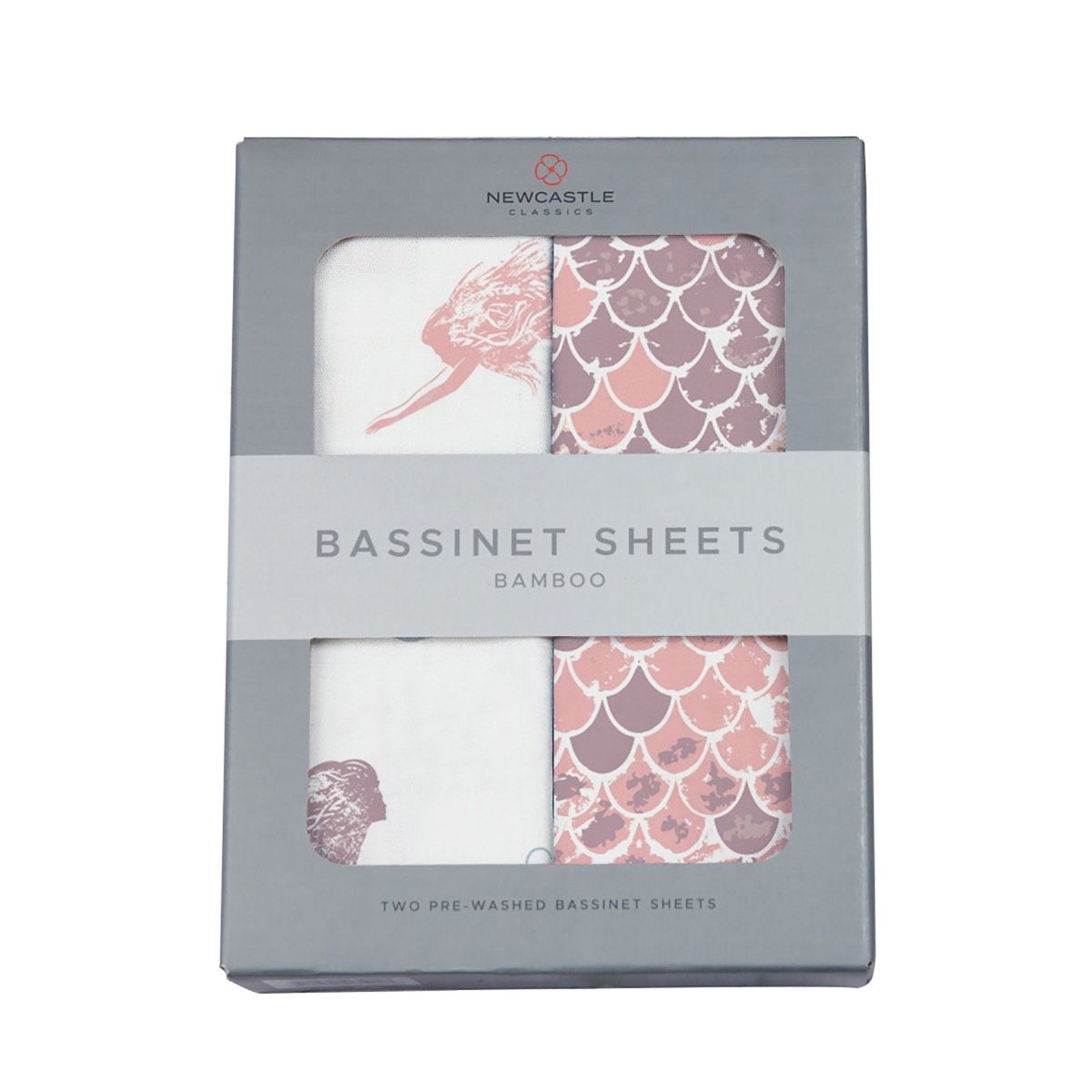 Newcastle Classics Premium Bamboo Changing Pad Cover with Soft Texture for Baby Girls - 
