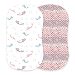 Newcastle Classics Premium Bamboo Changing Pad Cover with Soft Texture for Baby Girls - 