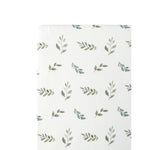 Harp Angel Boutique Premium Bamboo Crib Sheet with Soft Green Leaves for Baby's Nursery - 