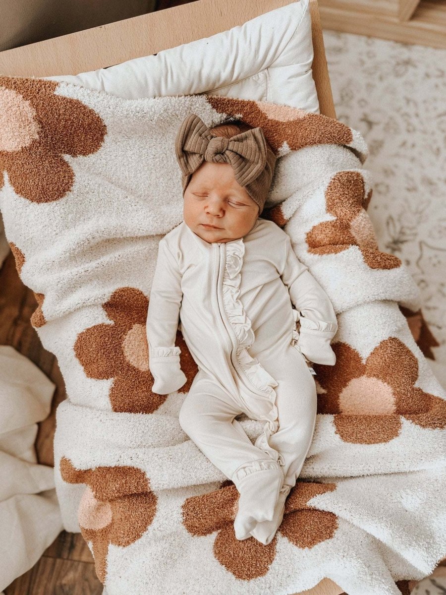 Harp Angel Boutique Premium Bamboo One Piece Outfit with Ruffle Design for Babies - 