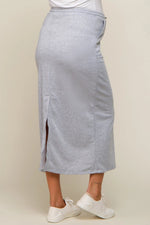 PinkBlush Premium Fleece Maternity Maxi Skirt with Drawstring for Expecting Mothers - 
