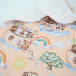Honey Lemonade Premium Minky Baby Blanket with Unique Noah's Ark Print for Infants - 