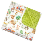 Honey Lemonade Premium Minky Blanket with Unique Farm Life Design for Babies and Toddlers - 