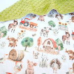 Honey Lemonade Premium Minky Blanket with Unique Farm Life Design for Babies and Toddlers - 