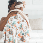 Honey Lemonade Premium Minky Blanket with Woodland Animals for Babies and Toddlers - 