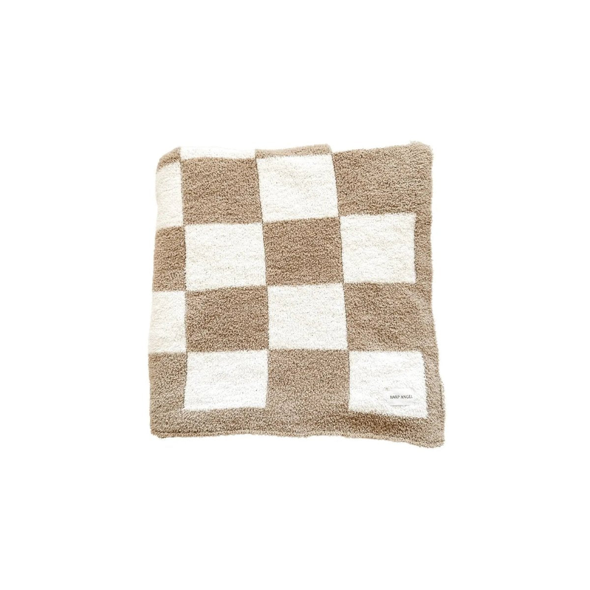 Harp Angel Boutique Premium Plush Blanket with Checkered Design for Cozy Nurseries - 