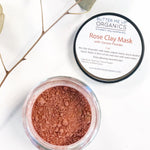 Butter Me Up Organics Premium Rose Clay Face Mask with Organic Yarrow for Detoxifying Skin - 