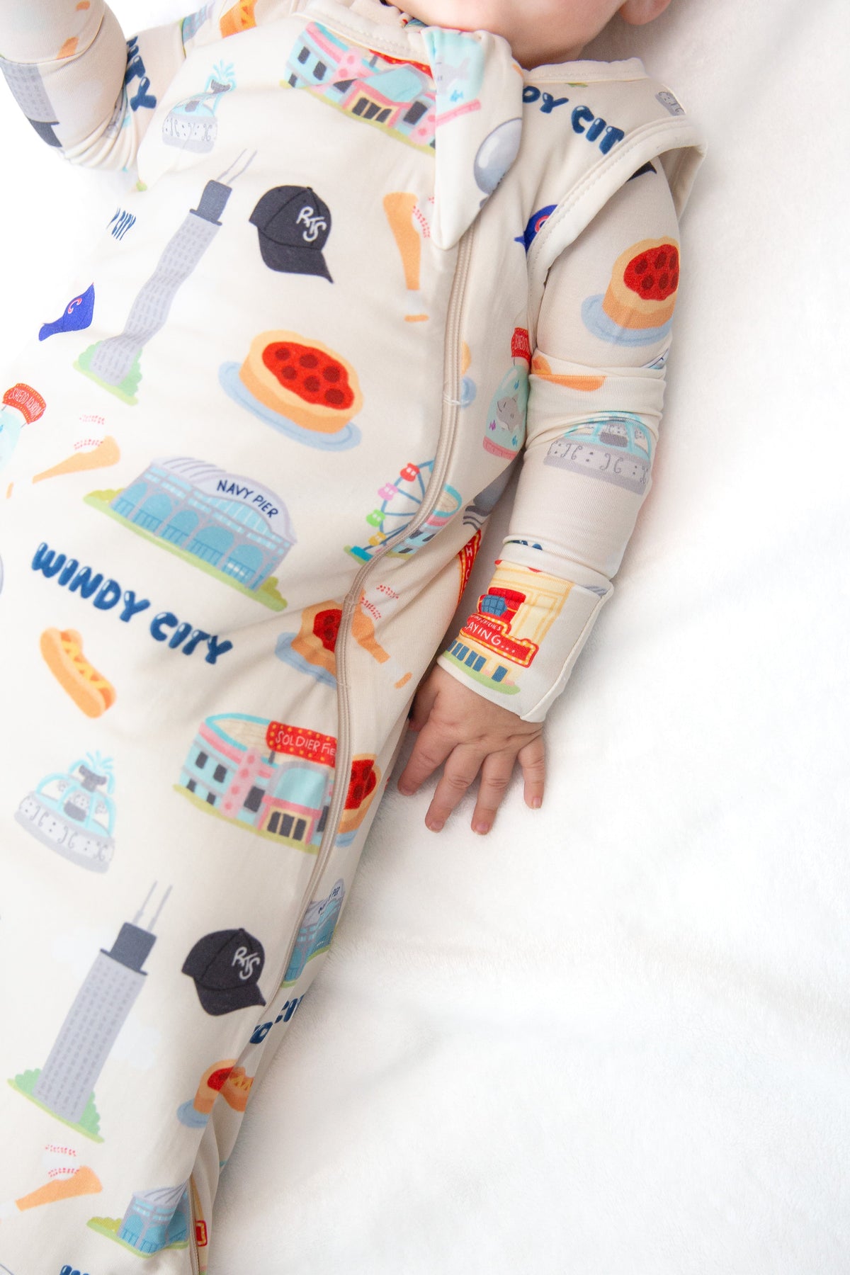 My First Windy City Bamboo Sleep Sack | Limited Edition Chicago Baby Sleep Bag by Rayn’s Tiny Stitches