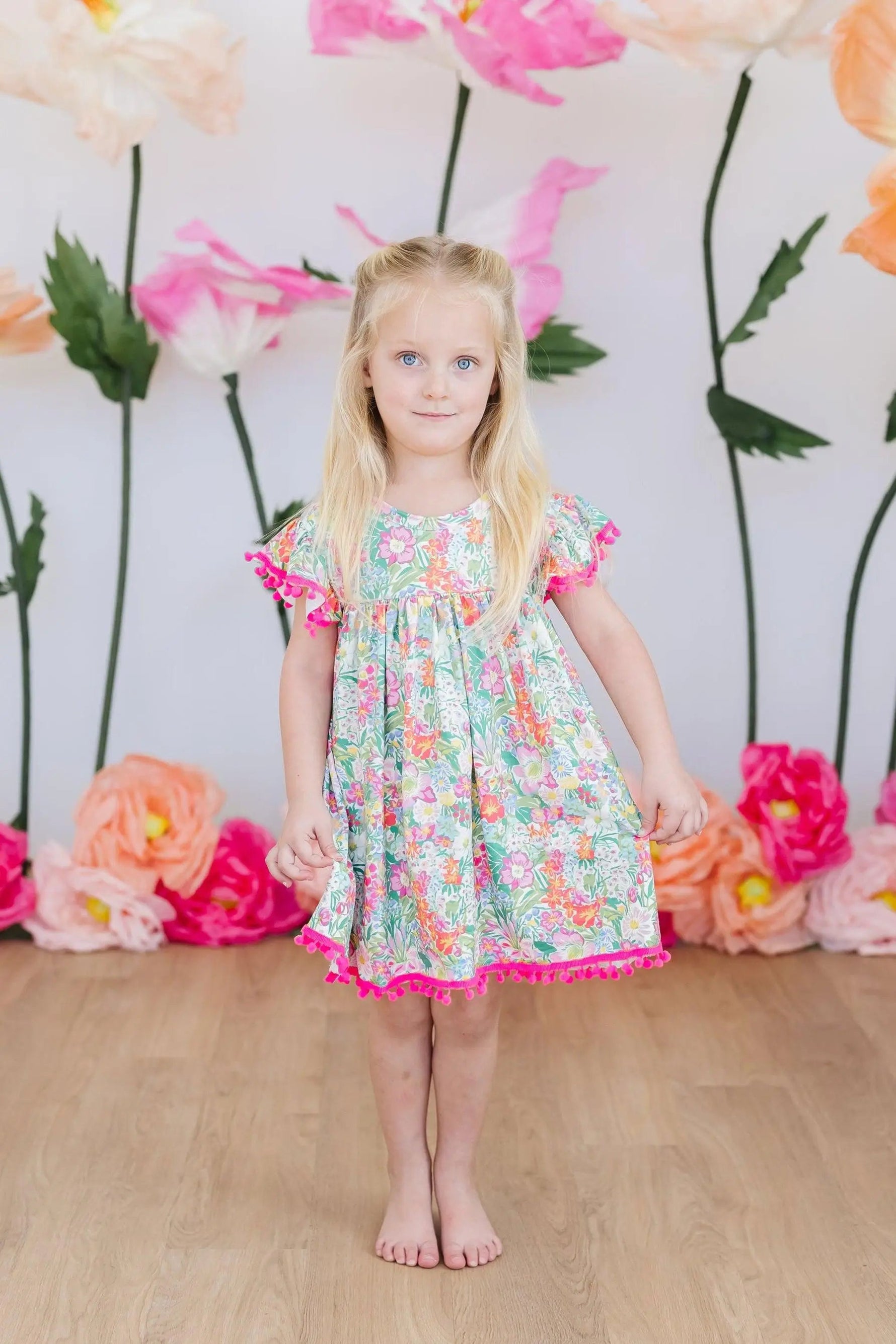 Mila & Rose ® Preppy Petals Pom Pom Dress - 