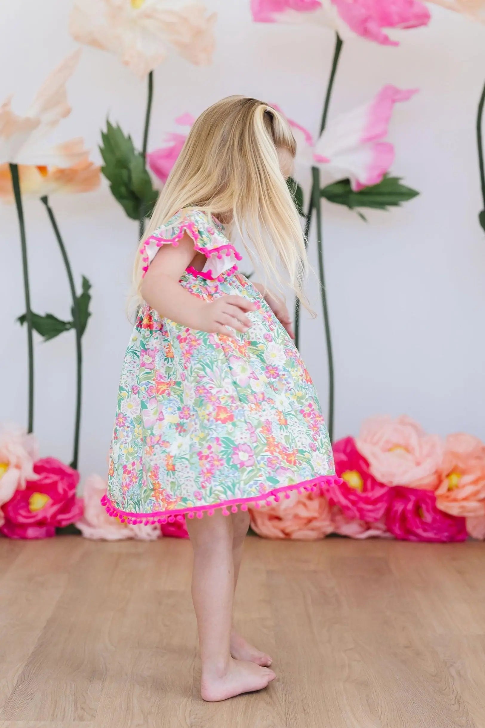 Mila & Rose ® Preppy Petals Pom Pom Dress - 