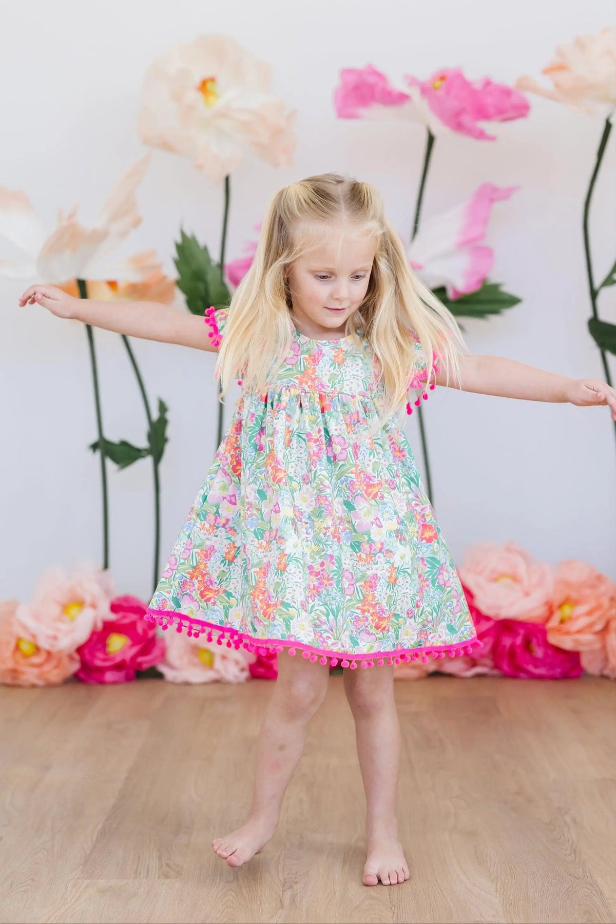 Mila & Rose ® Preppy Petals Pom Pom Dress - 