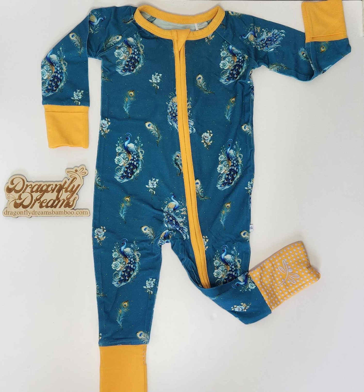 Dragonfly Dreams Bamboo Pretty as a Peacock Convertible Zip Up