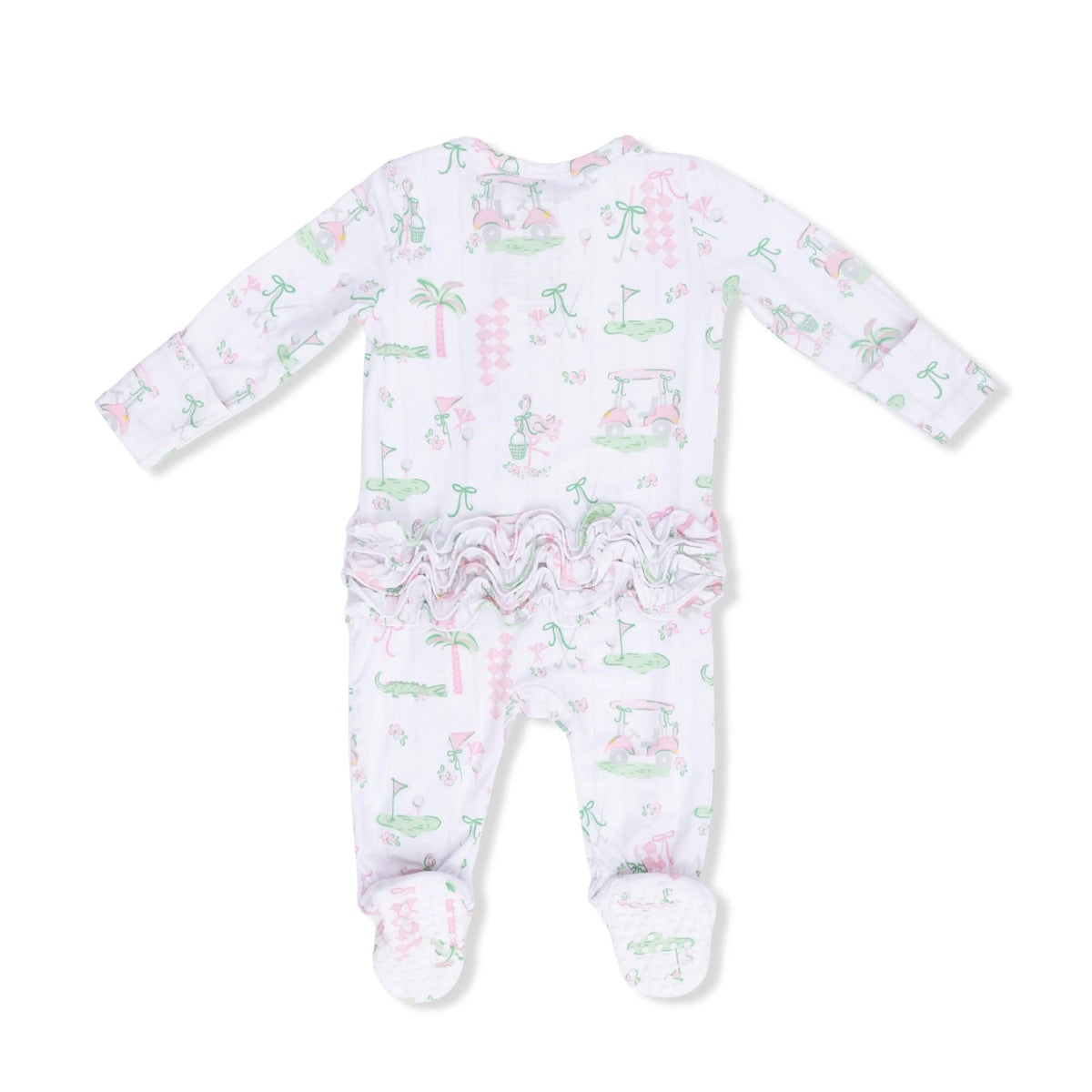 Angel Dear Pretty Golf - 2 Way Ruffle Back Zipper Footie - 