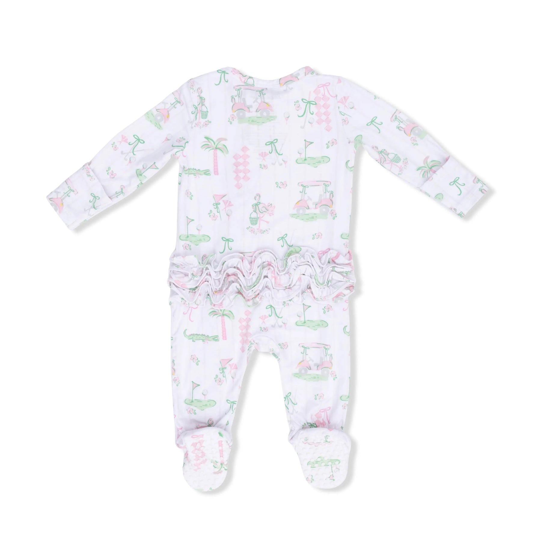 Angel Dear Pretty Golf - 2 Way Ruffle Back Zipper Footie - 