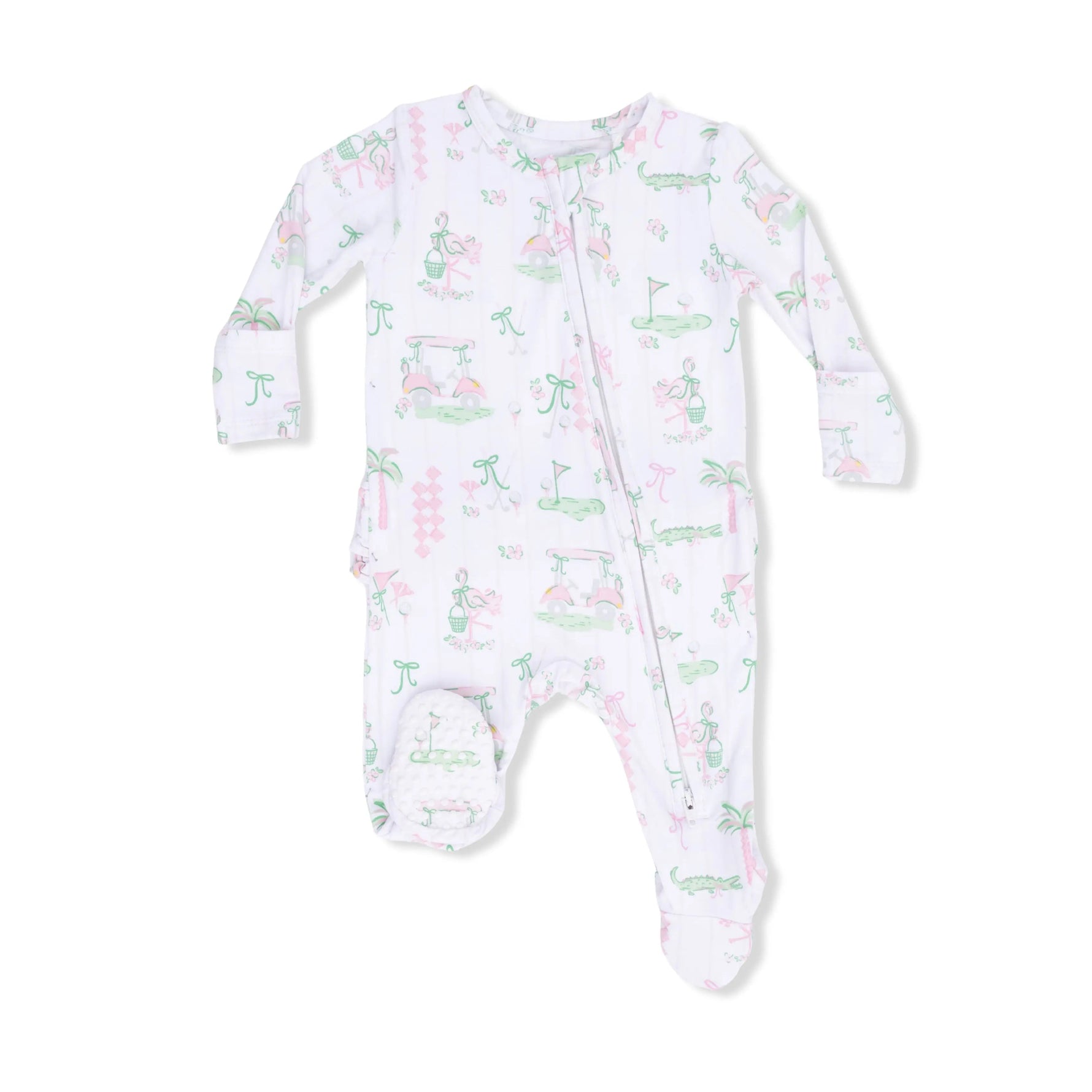 Angel Dear Pretty Golf - 2 Way Ruffle Back Zipper Footie - 