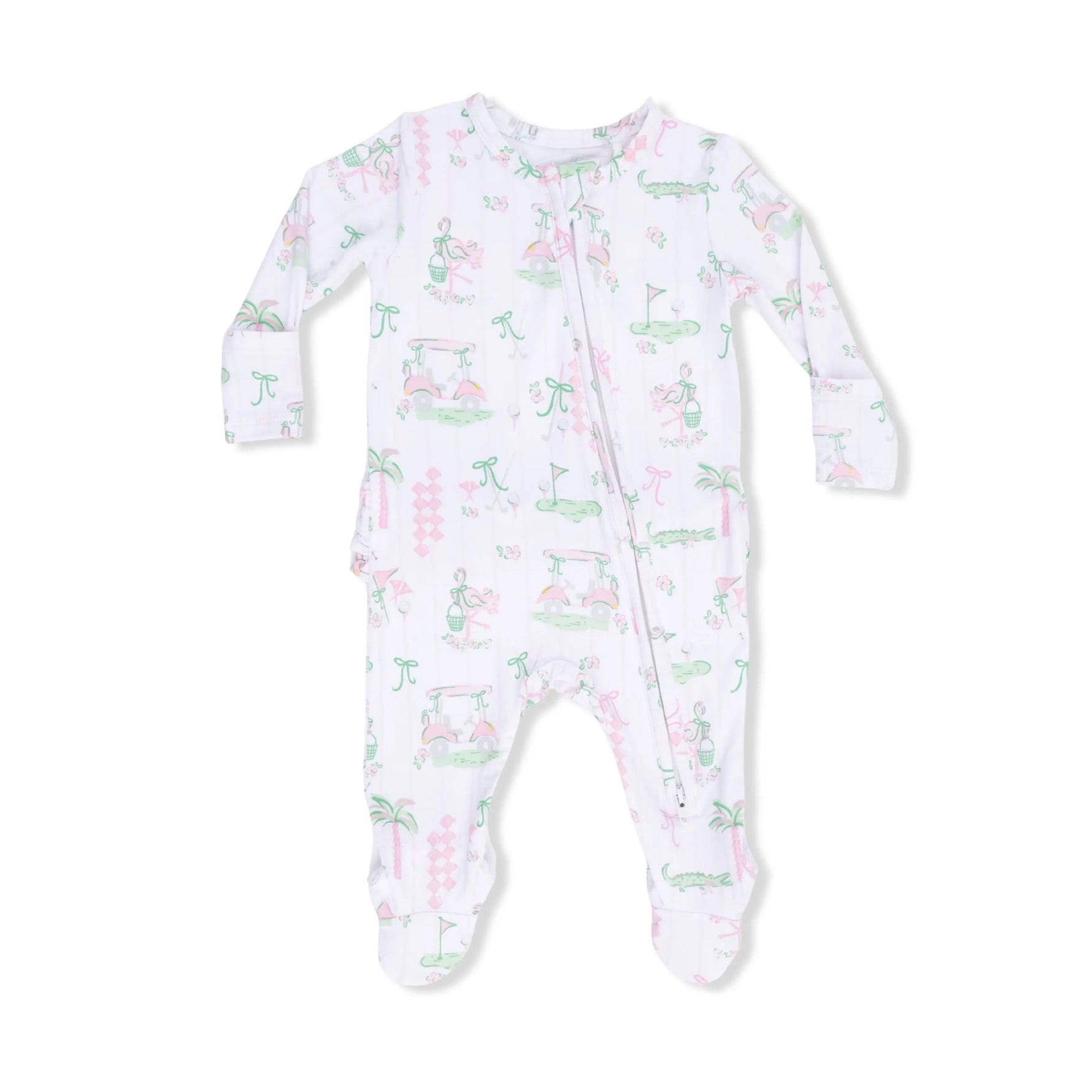 Angel Dear Pretty Golf - 2 Way Ruffle Back Zipper Footie - 