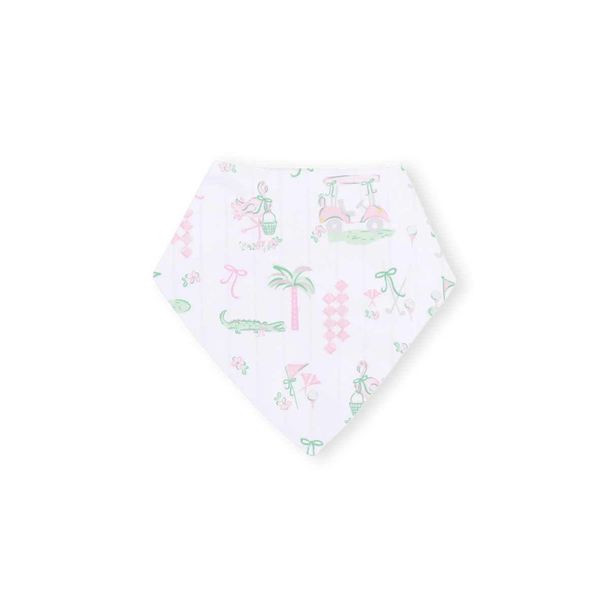 Angel Dear Pretty Golf - 2 Way Ruffle Back Zipper Footie & Bandana Bib Set - 