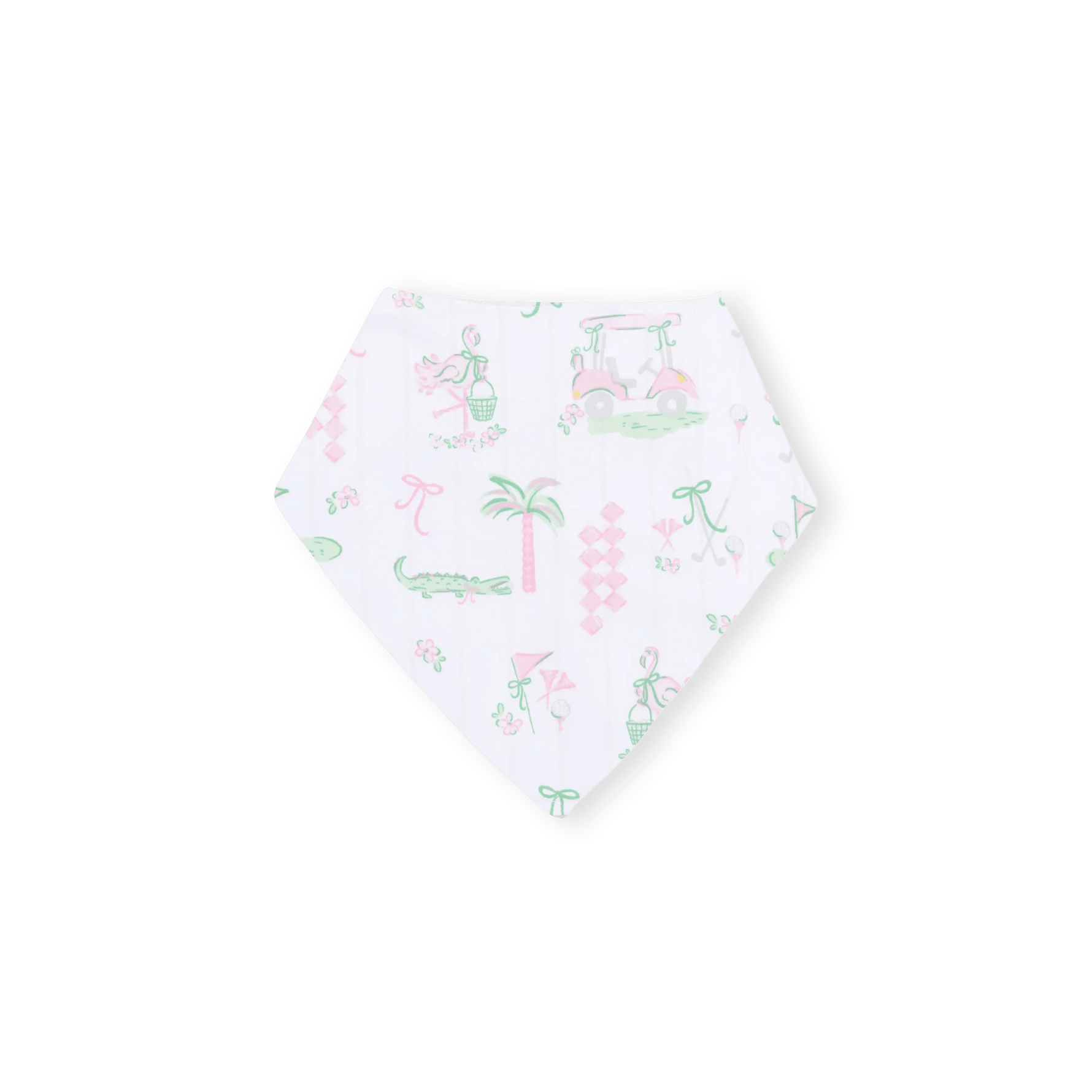 Angel Dear Pretty Golf - 2 Way Ruffle Back Zipper Footie & Bandana Bib Set - 