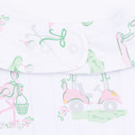 Angel Dear Pretty Golf - 2 Way Ruffle Back Zipper Footie & Bandana Bib Set - 