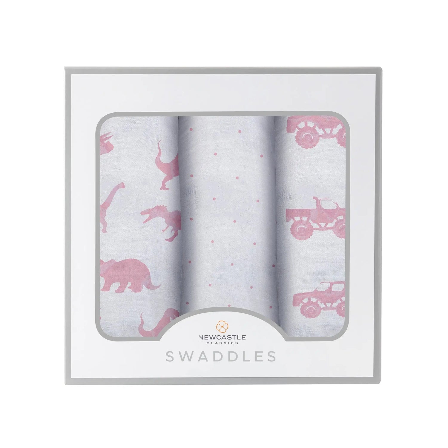 Newcastle Classics Pretty In Pink Bamboo Muslin Swaddle 3PK - 