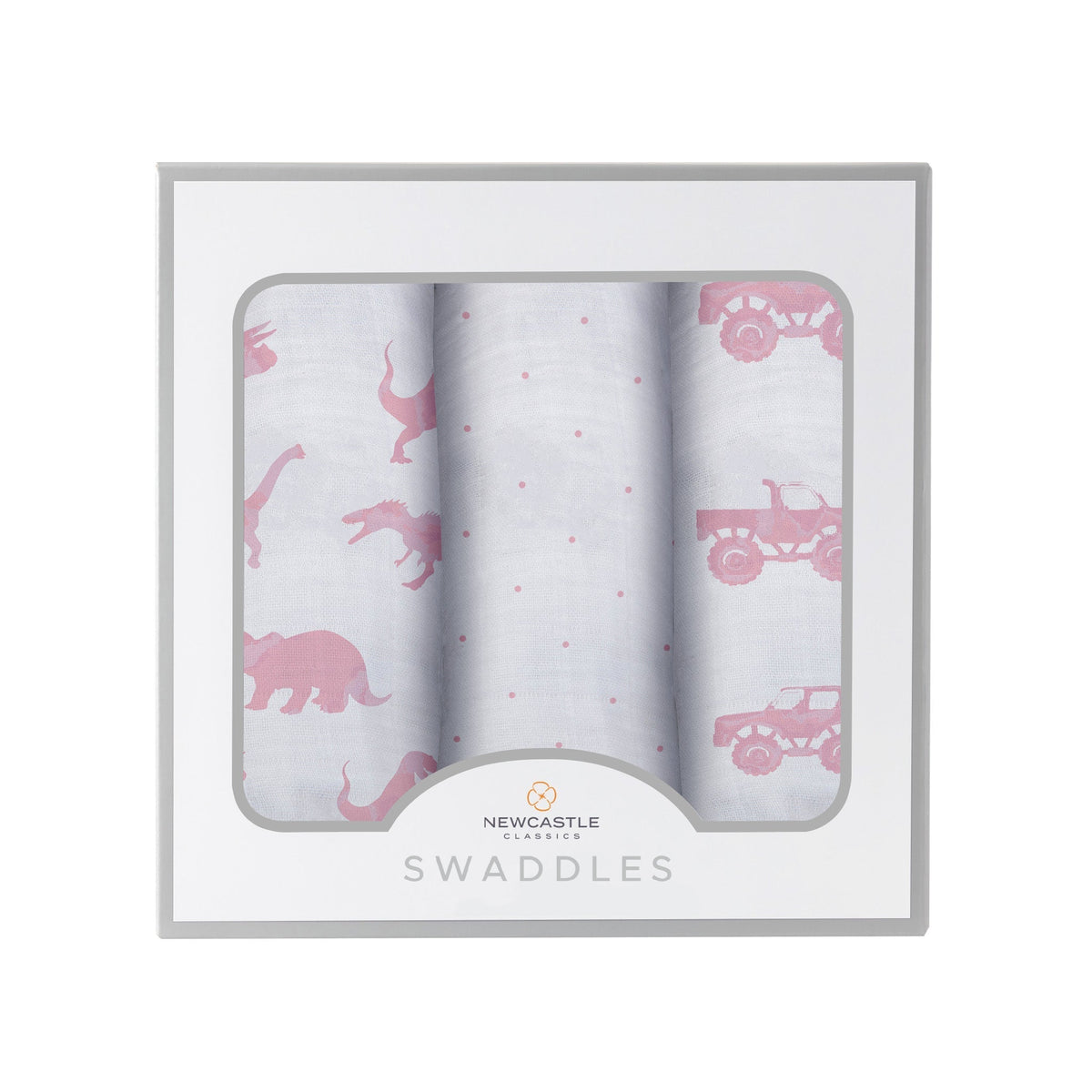 Pretty In Pink Bamboo Muslin Swaddle 3PK - Paper Product, Elephant, Indian elephant, Picture frame | Everetts Place