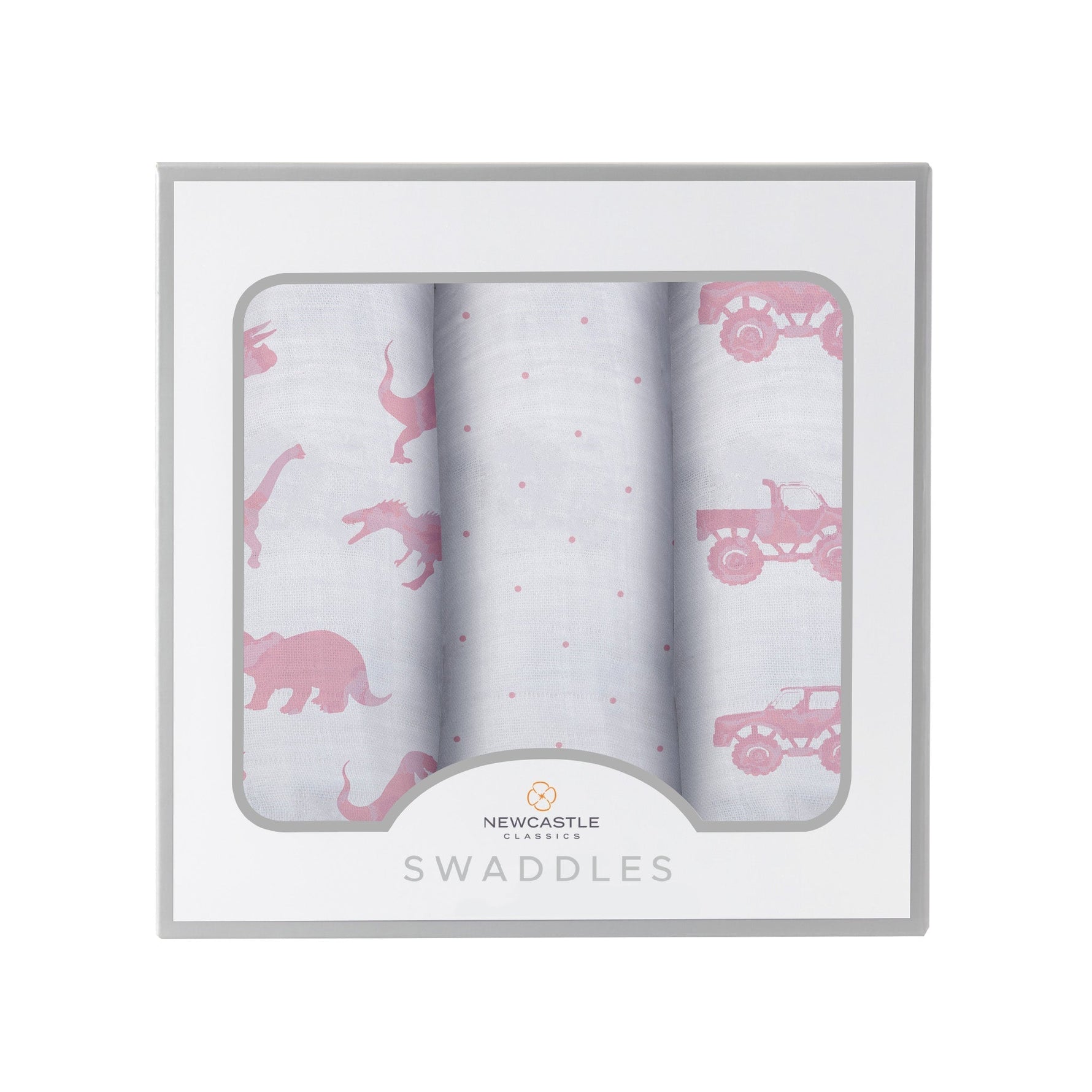 Pretty In Pink Bamboo Muslin Swaddle 3PK - Paper Product, Elephant, Indian elephant, Picture frame | Everetts Place