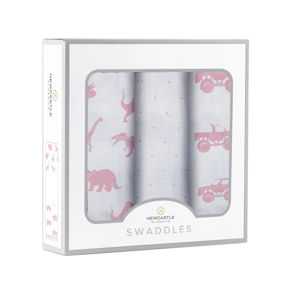 Newcastle Classics Pretty In Pink Bamboo Muslin Swaddle 3PK - 