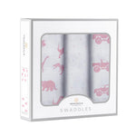 Newcastle Classics Pretty In Pink Bamboo Muslin Swaddle 3PK - 
