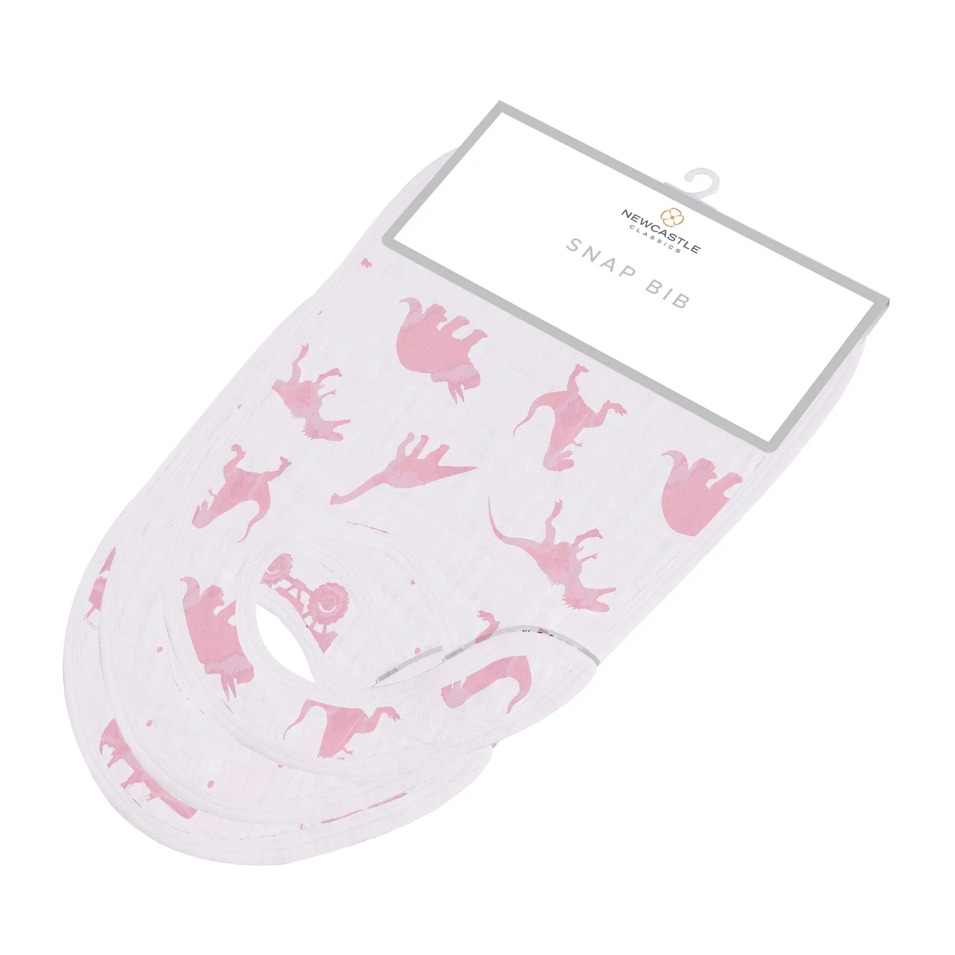 Pretty In Pink Bamboo Snap Bibs 3 Pack Soft Absorbent Muslin Teething Feeding Accessories Newcastle Classics