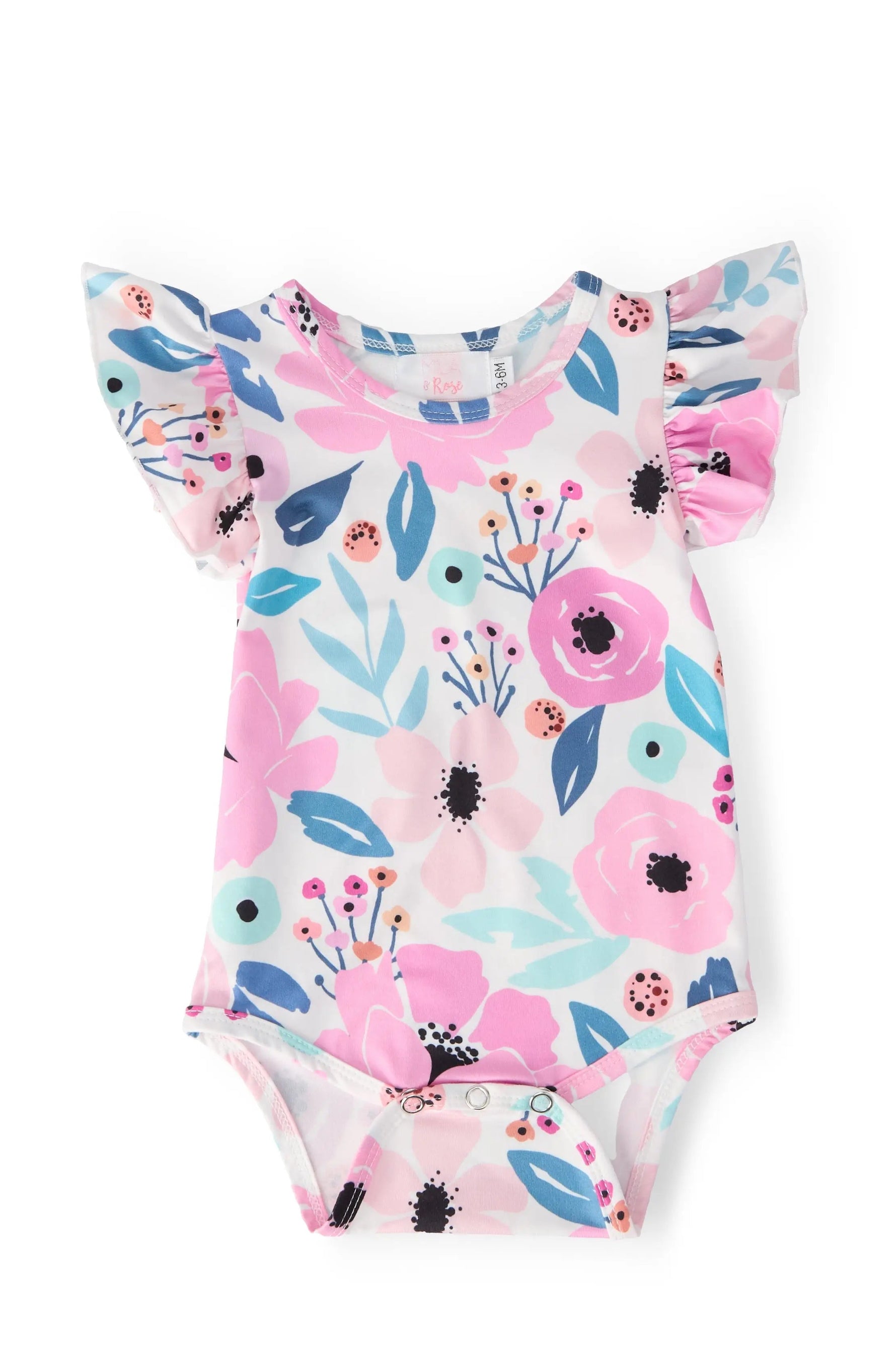 Mila & Rose ® Pretty in Purple S/S Flutter Bodysuit - 