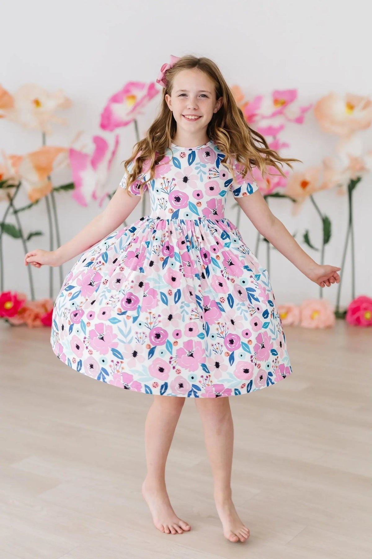 Mila & Rose ® Pretty in Purple S/S Pocket Twirl Dress - 