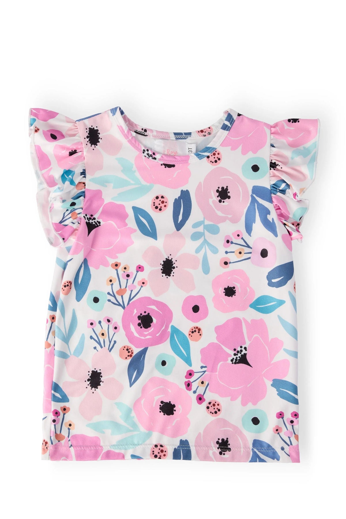 Mila & Rose ® Pretty in Purple S/S Ruffle Tee - 