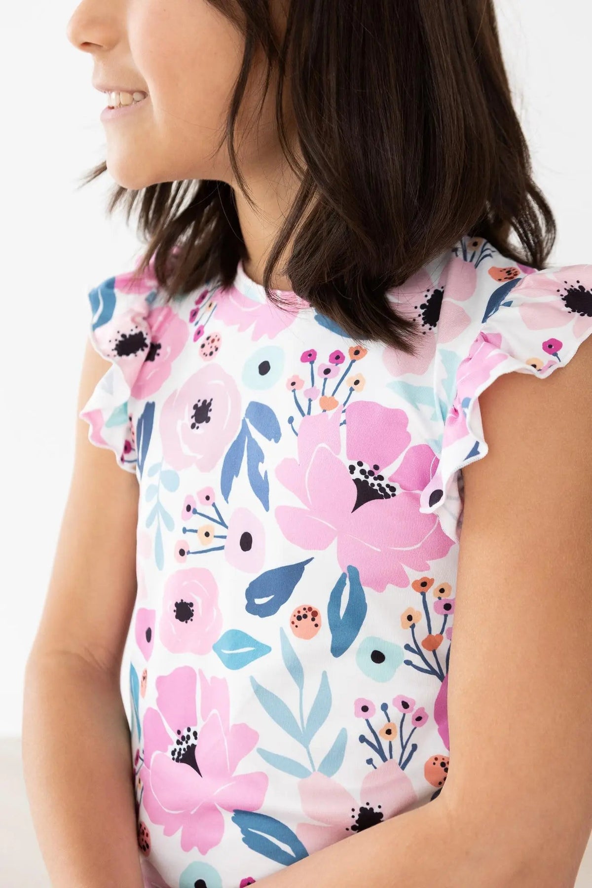 Mila & Rose ® Pretty in Purple S/S Ruffle Tee - 
