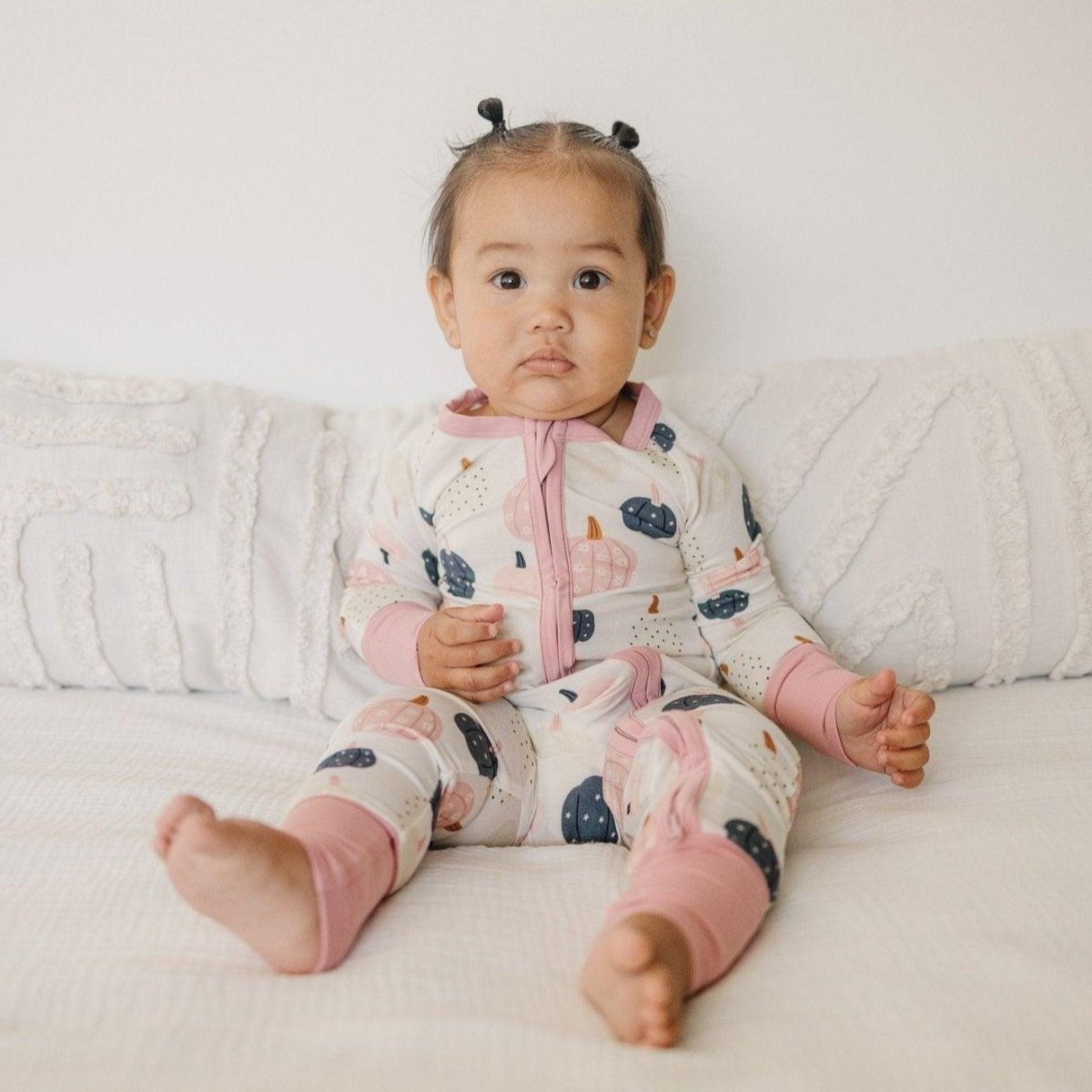 Little Joy Co. Pretty 'n Pumpkin Bamboo Zippy Romper - 