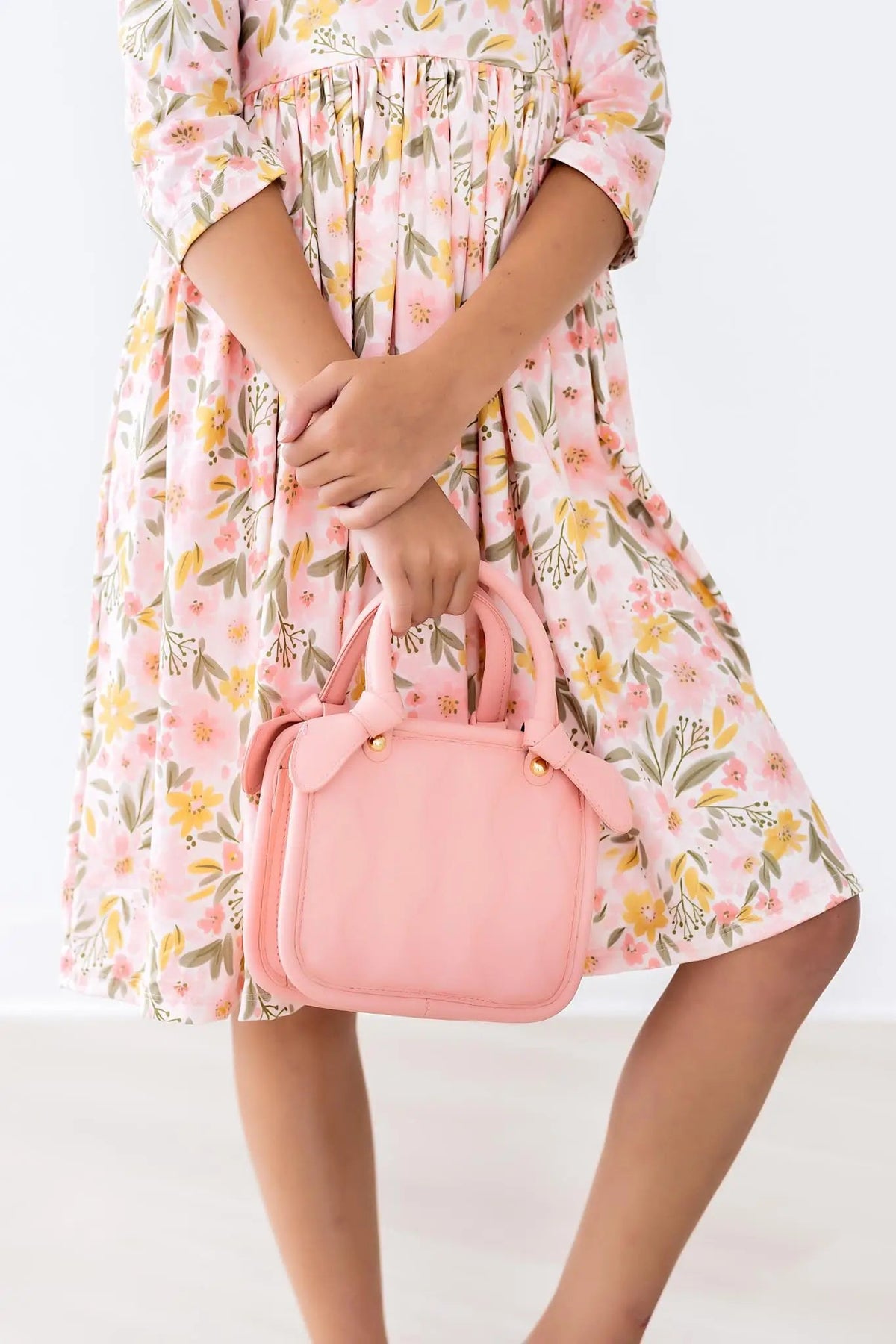 Mila & Rose ® Pretty Peachy 3/4 Sleeve Pocket Twirl Dress - 